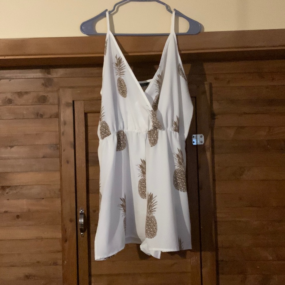 SHEIN Pineapple Print Slip Romper Size XL— PRICE SOLID CANNOT GO LOWER